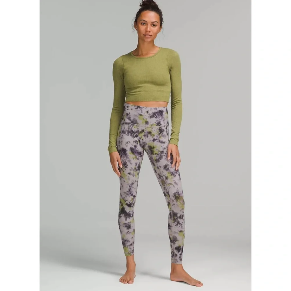 Lululemon Align Legging High Rise 28” Size 14 NWT Radial Tie Dye Mauve Gray - Picture 12 of 13